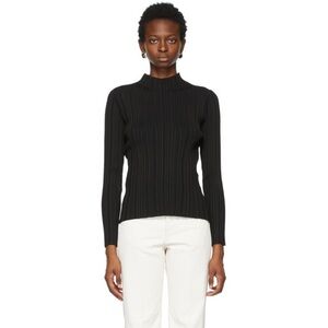 Acne Studios Black Ribbed Knit Sweater XS